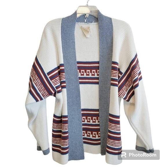 Urban Outfitters Kassi Stripe Open Front Cardigan Sweater Sz XS - Picture 1 of 6